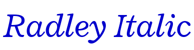Radley Italic font